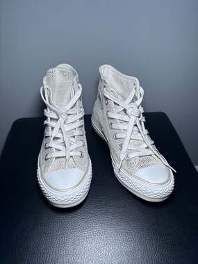Converse Chuck Taylor All Star Sting Ray Metallic Silver High Top Sneakers Size